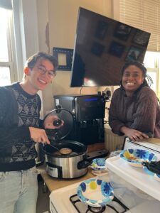 Marty & Tyra serving soup for staff wellness!